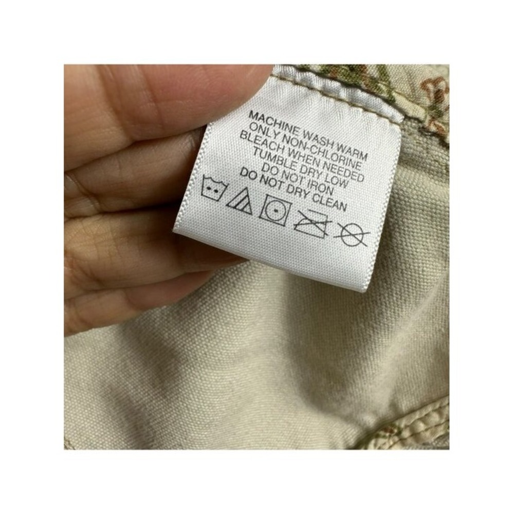 Jordache Juniors Large Beige Cotton Utility Jacket With Button Front & Multiple - Picture 14 of 15